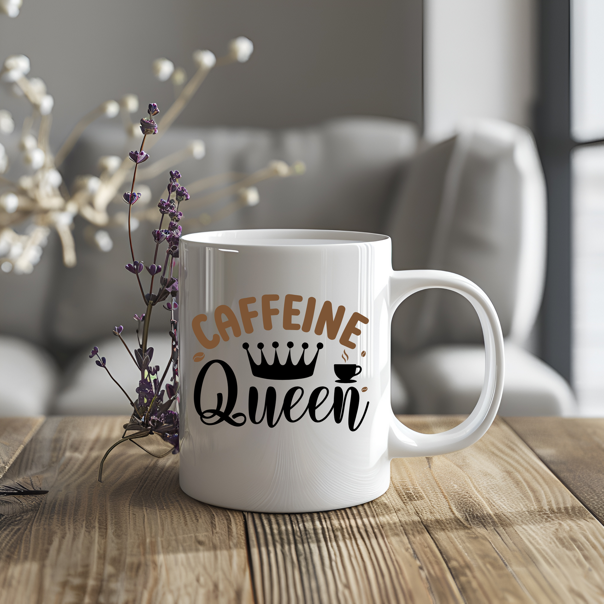 Coffee Queen Mug – Funny Morning Coffee Cup for Women