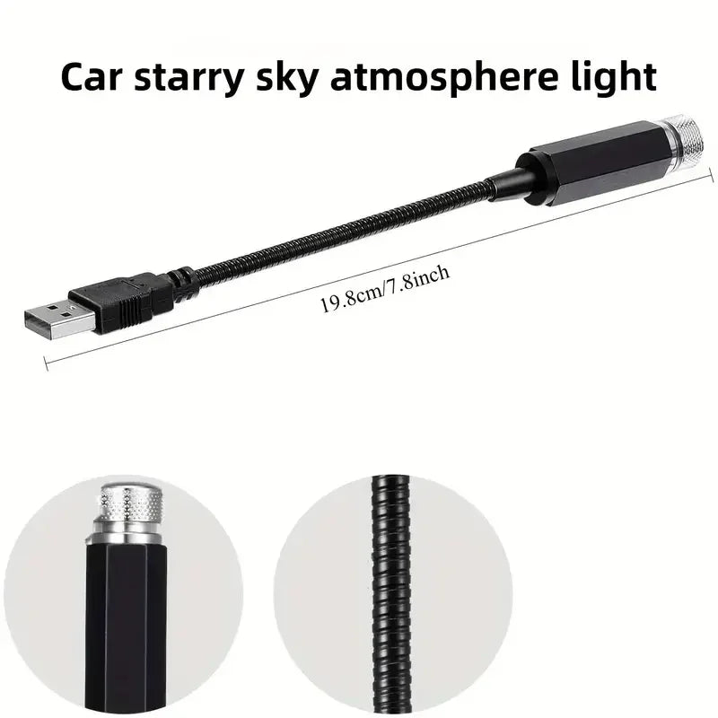 Mini LED Car Roof Star Night Light Projector – USB Adjustable Galaxy Lamp for Auto Ceiling & Room Decor - CartRare