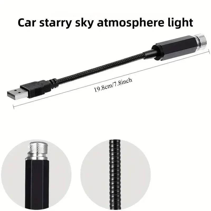 Mini LED Car Roof Star Night Light Projector – USB Adjustable Galaxy Lamp for Auto Ceiling & Room Decor - CartRare