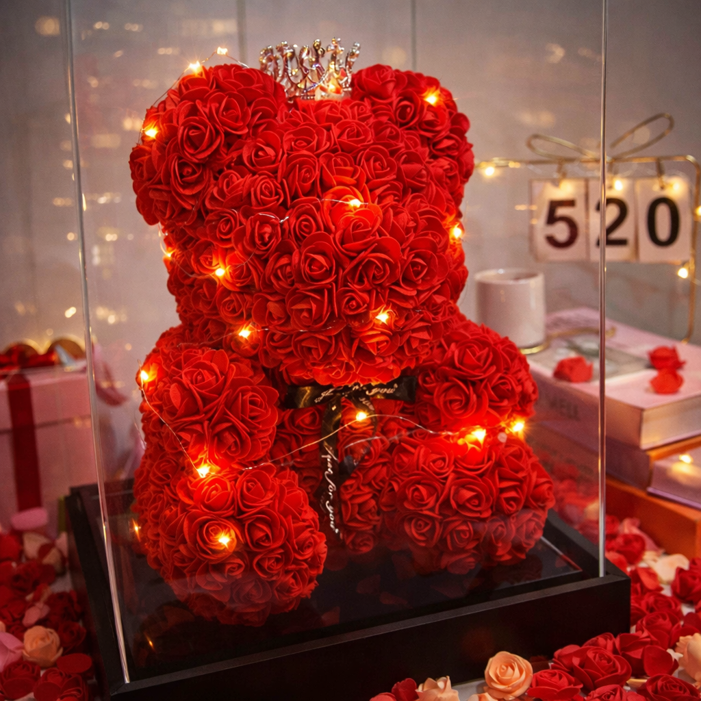 Luxury Eternal Rose Teddy Bear – Romantic Gift for Special Occasions