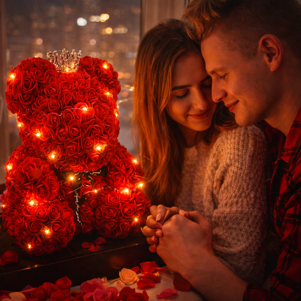 Luxury Eternal Rose Teddy Bear – Romantic Gift for Special Occasions