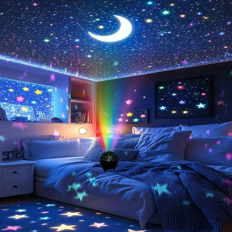 RGB Night Lights LED Projector Light – Starry Moon Galaxy Lamp for Bedroom & Home Décor