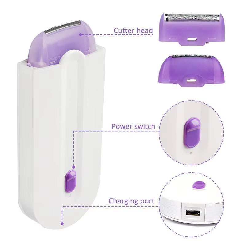 Painless Unisex Electric Hair Trimmer for Face, Legs, Bikini, Arms and Full Body Use - CartRare