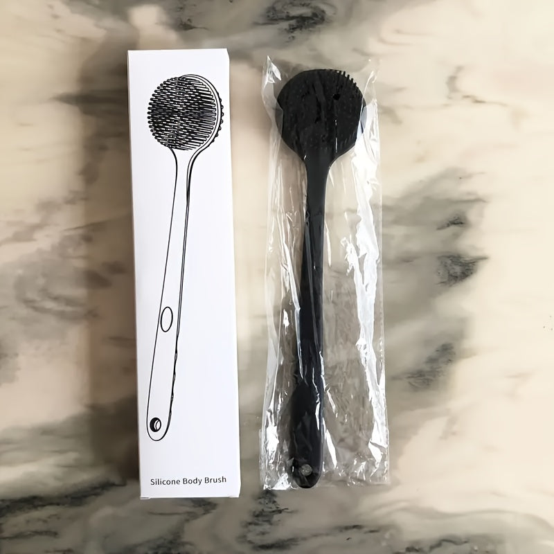 Ergonomic Long Handled Silicone Bath Brush Soft Bristles for Deep Cleaning - CartRare