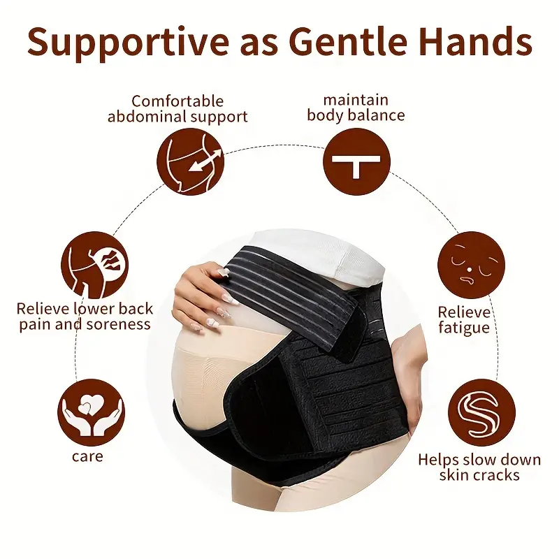 Maternity Belly Band Pregnancy Support Belt Back Support Adjustable Fit Abdomen Relief - CartRare