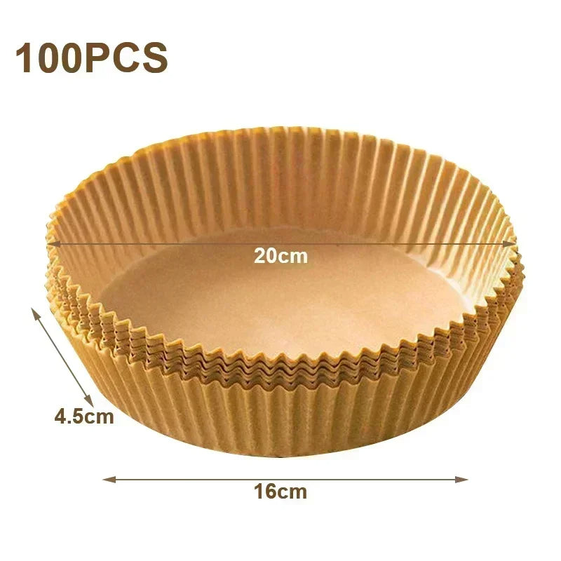 Air Fryer Paper Accessories Airfryer Baking Paper Disposable Liners, Non stick Parchment Aerogrill Paper for Convection Oven - CartRare