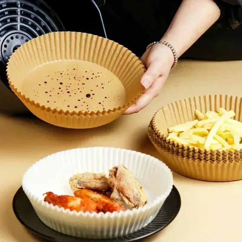 Air Fryer Paper Accessories Airfryer Baking Paper Disposable Liners, Non stick Parchment Aerogrill Paper for Convection Oven - CartRare
