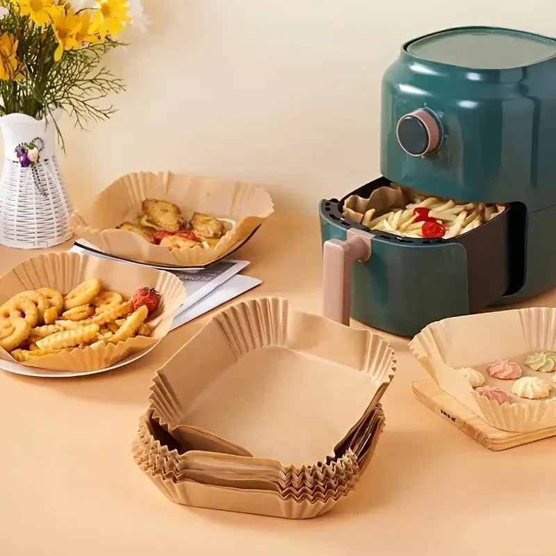 Air Fryer Paper Accessories Airfryer Baking Paper Disposable Liners, Non stick Parchment Aerogrill Paper for Convection Oven - CartRare