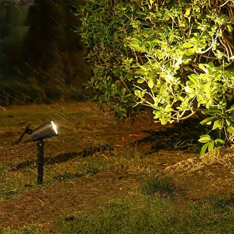 9 LED Solar Spotlights | Waterproof Outdoor Garden & Patio Lights - CartRare