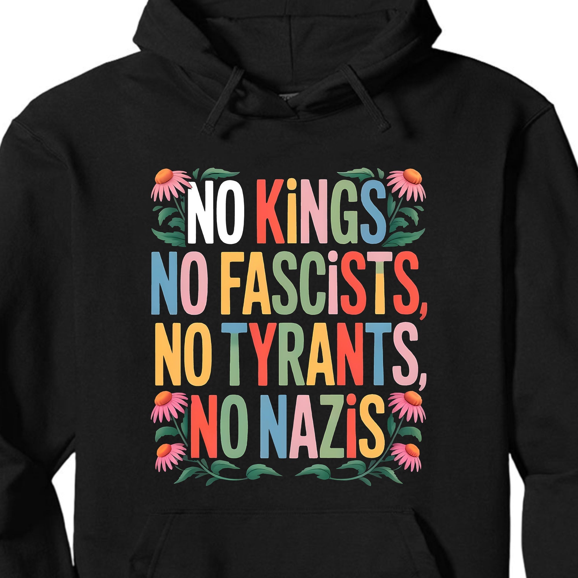 No Kings No Fascists No Tyrants No Nazis Shirt, Anti Trump Protest Tee, Anti Republican Dark Shirt 682477