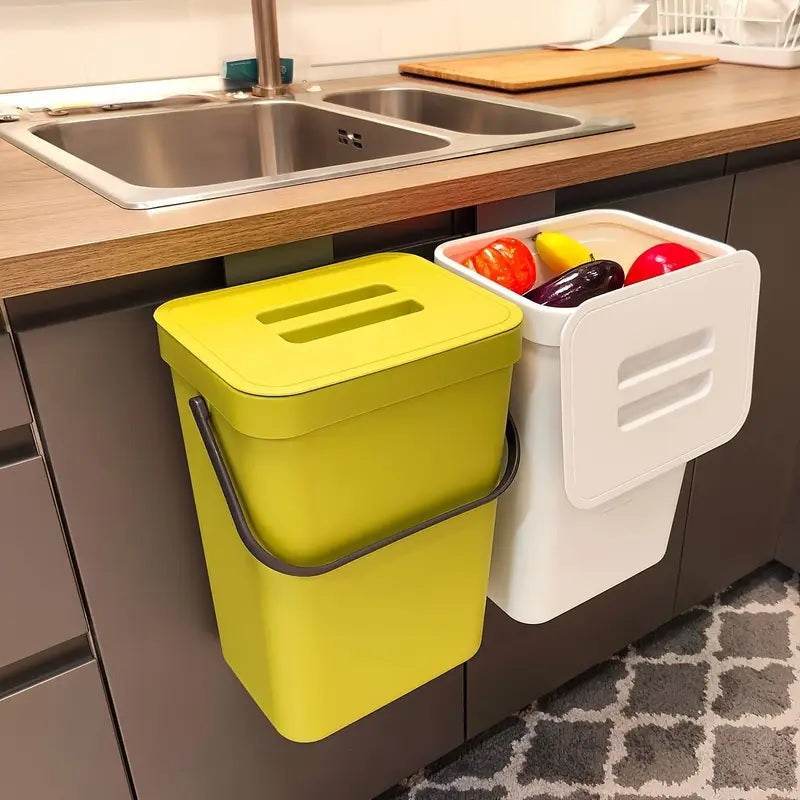 Space Saving Trash Can with Silent Lid - CartRare