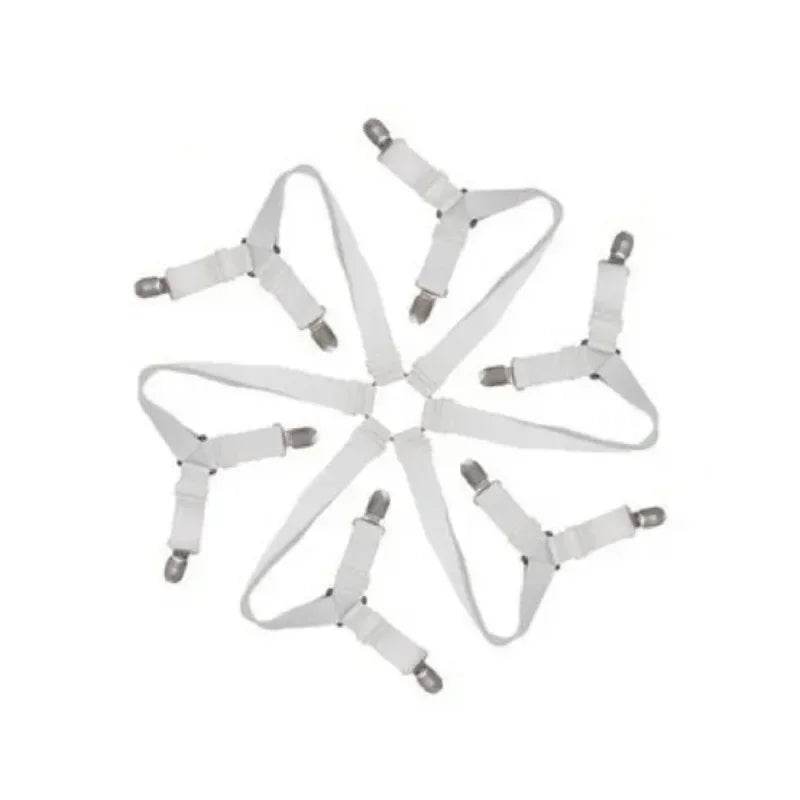 Non-Slip Bed Sheet Grippers With 12 Adjustable Elastic Clips for Mattress - CartRare