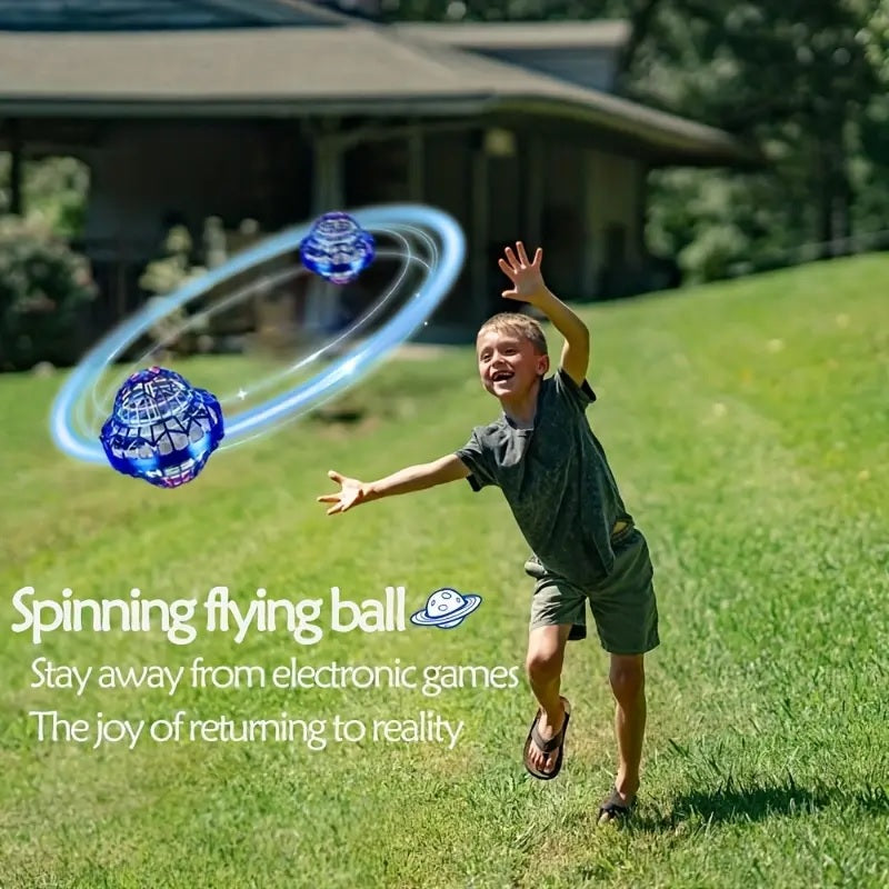 Flying Magic LED Spinner Ball – Rechargeable Drone Toy Gift for Kids - CartRare
