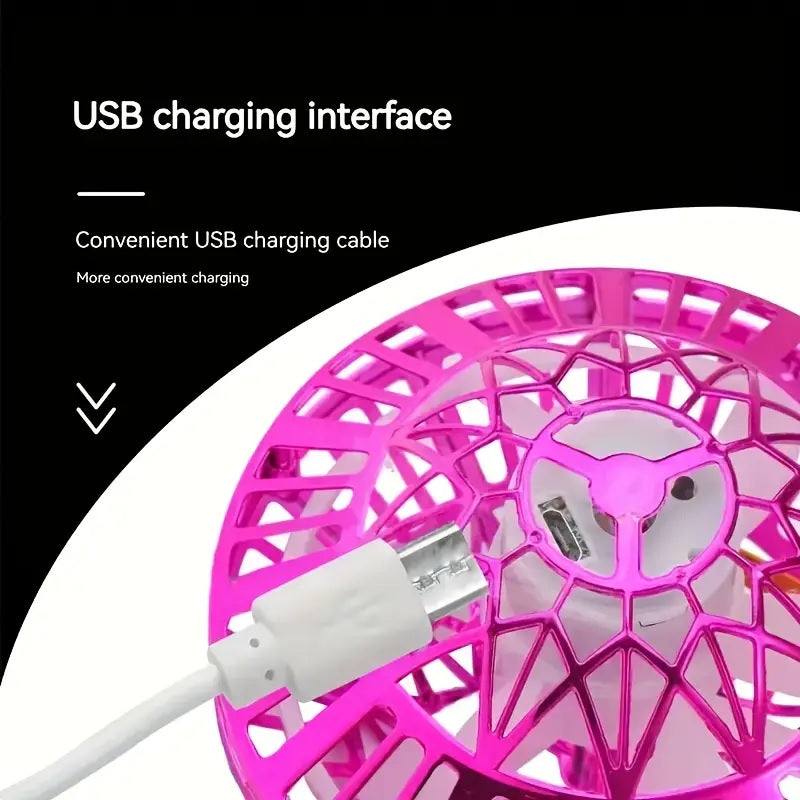 Flying Magic LED Spinner Ball – Rechargeable Drone Toy Gift for Kids - CartRare
