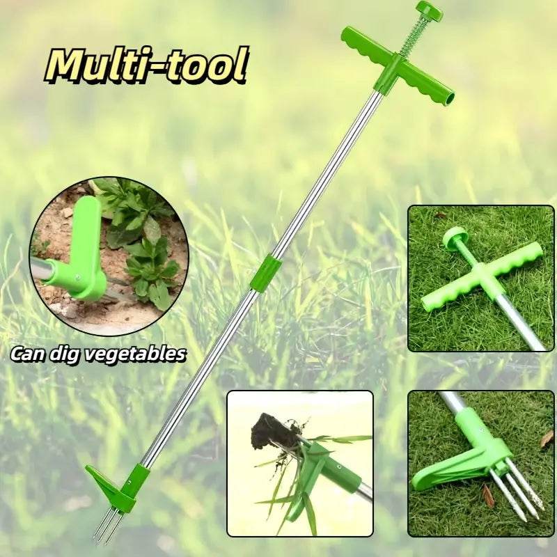 Stand Up Weeder Tool with Foot Pedal | Manual Garden Weed Remover - CartRare