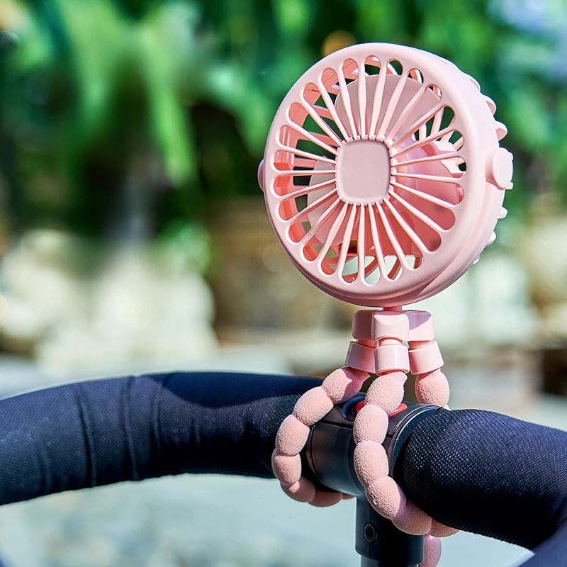 Mini Octopus Folding Fan – 5-in-1 Portable Silent Fan for Baby Stroller, Home & Travel - CartRare
