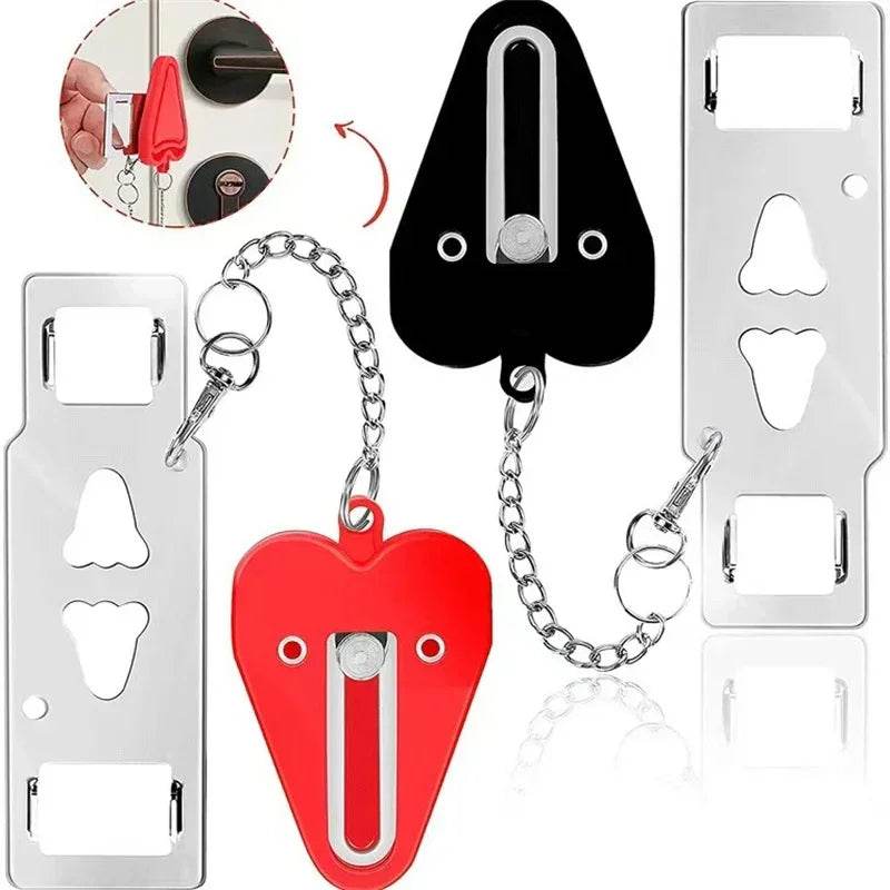 Portable Door Lock Travel Lock Anti-Theft Hotel Lock - CartRare
