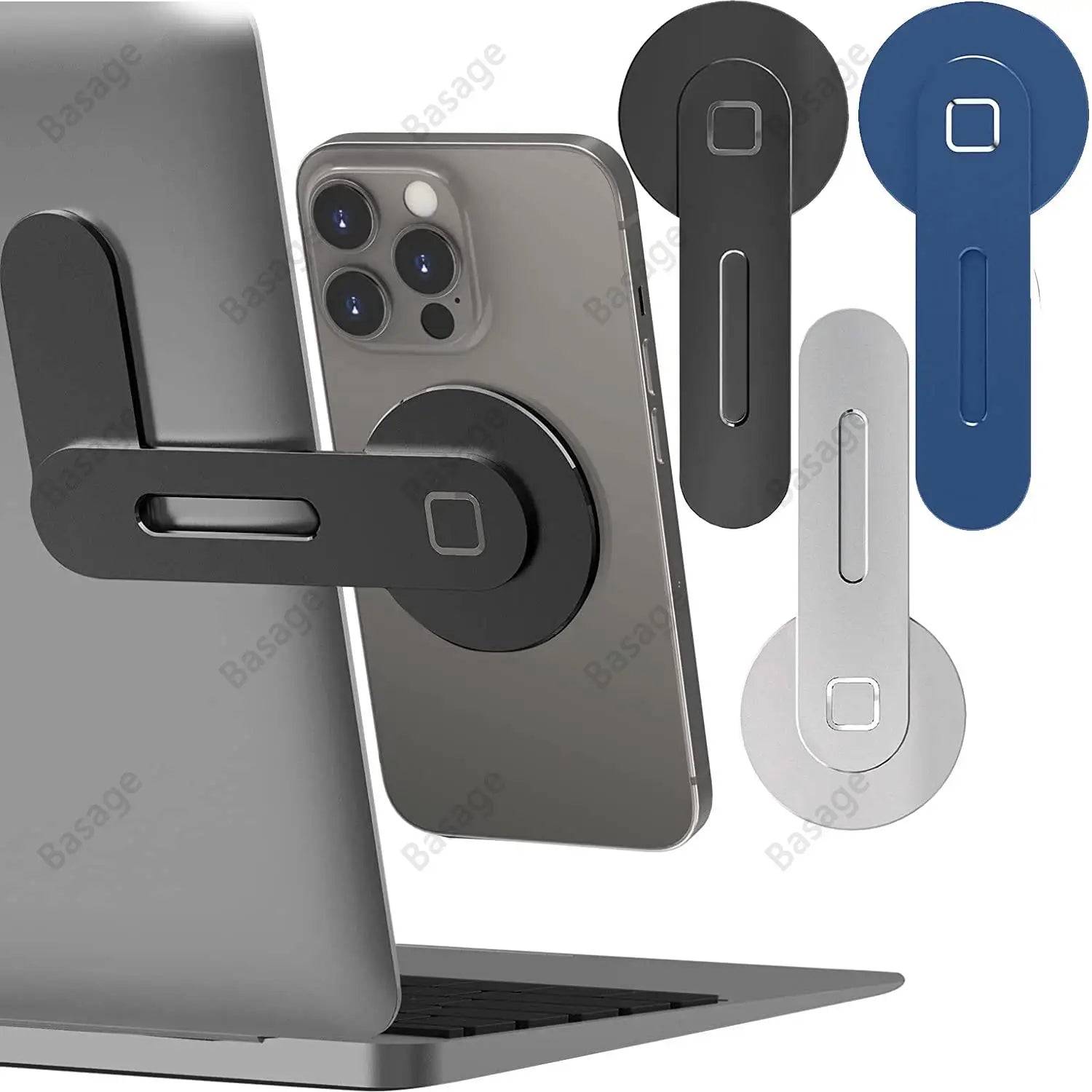 Foldable Magnetic Laptop Phone Holder – Aluminum Side Mount Clip - CartRare