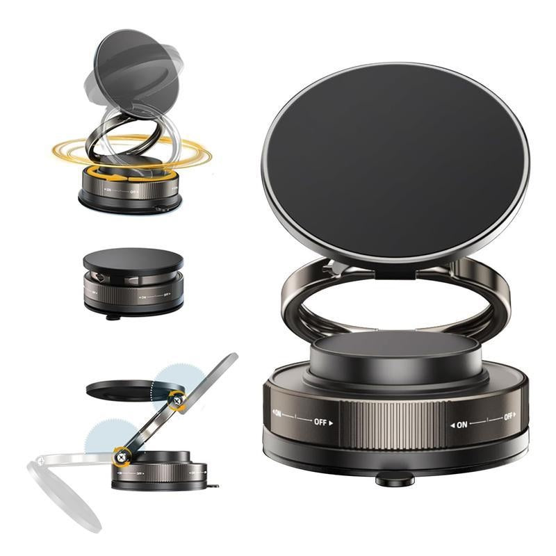 360° Magnetic Car Phone Mount with Foldable Adjustable Suction Design - CartRare