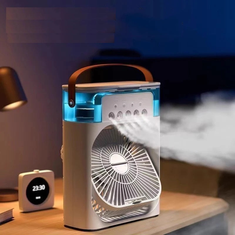 3-in-1 Portable Air Cooler Fan with Humidifier and LED Light - CartRare