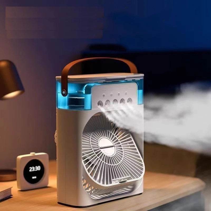 3-in-1 Portable Air Cooler Fan with Humidifier and LED Light - CartRare