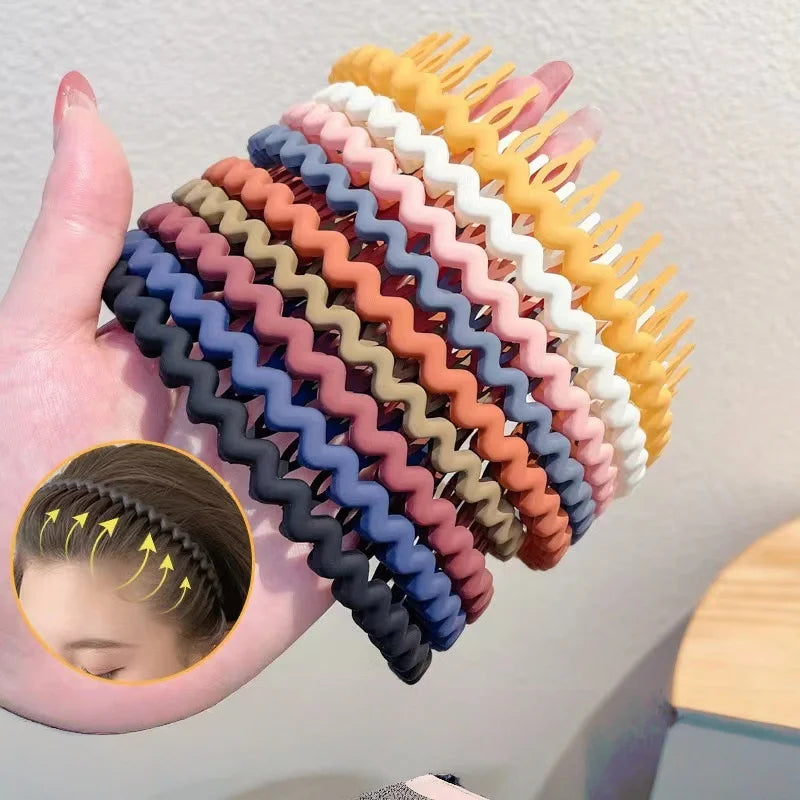 Hair Accessories Trio Set Rhinestone Headband Wave Headband and Sparkly Hair Ties