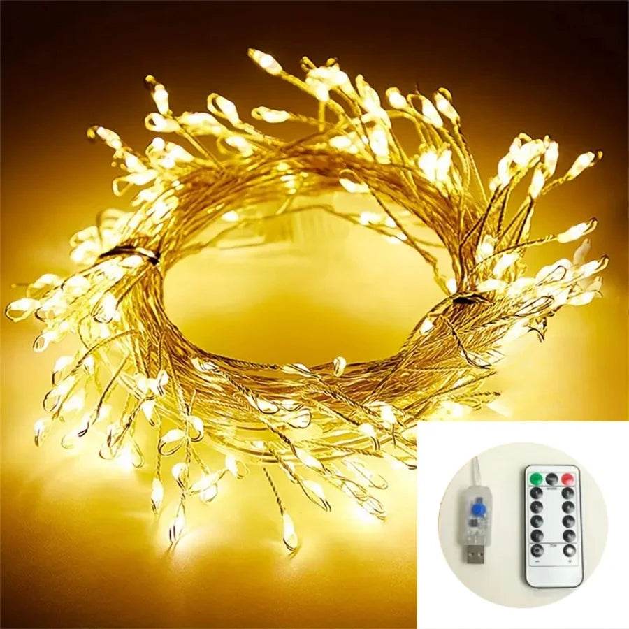 Glow Festive: Copper Wire LED Firecracker String - CartRare
