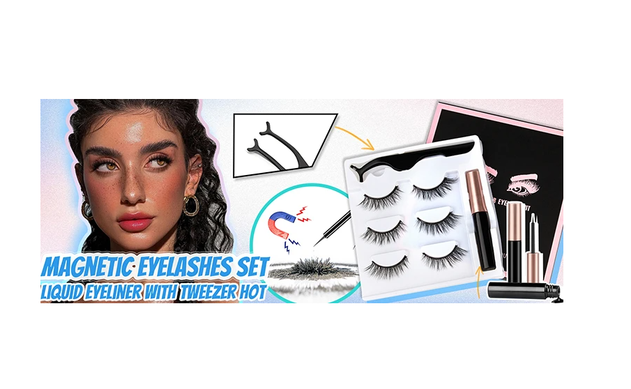 Reusable Magnetic Eyelashes Set Mink Lashes with Tweezers - CartRare