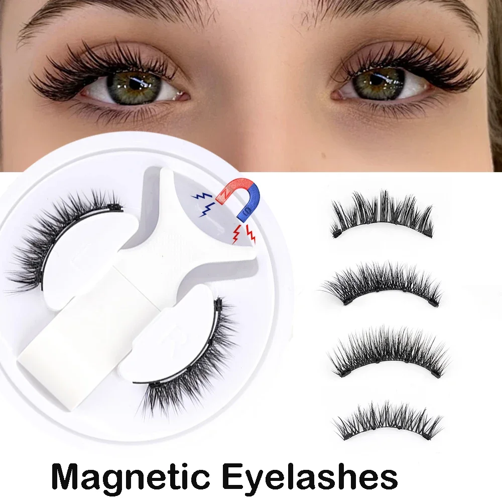 Reusable Magnetic Eyelashes Set Mink Lashes with Tweezers - CartRare