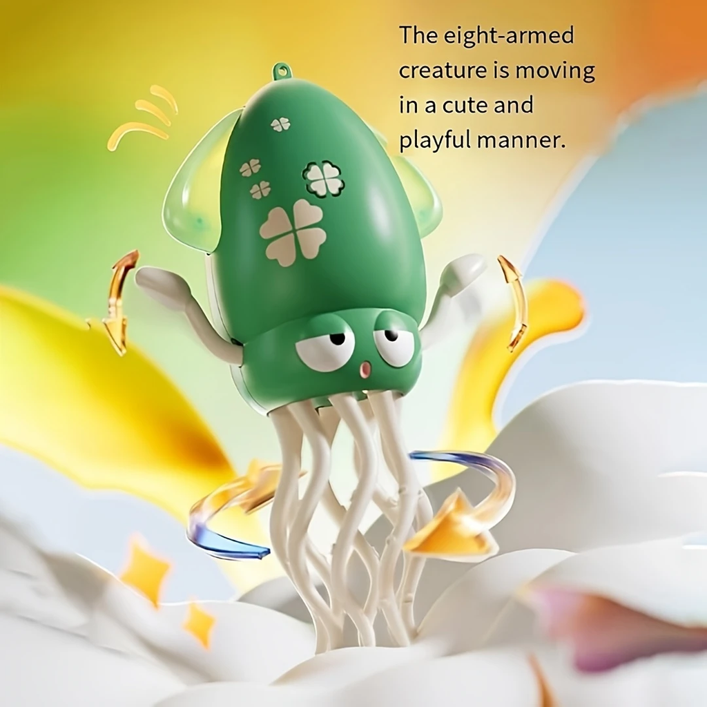 Electric Dancing Octopus Toy – Obstacle Avoidance, LED Lights, Music & Swing for Kids and Gifts - CartRare