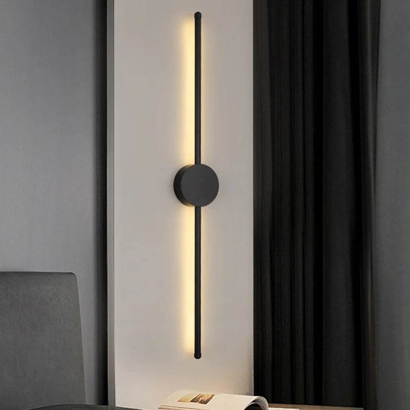 60cm Wall Light Modern Long LED Light Black – Sleek Indoor Lighting Fixture - CartRare