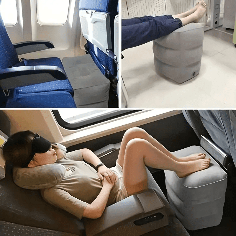 Airplane Footrest Pillow – Travel Comfort for Flights, Cars & Buses - CartRare