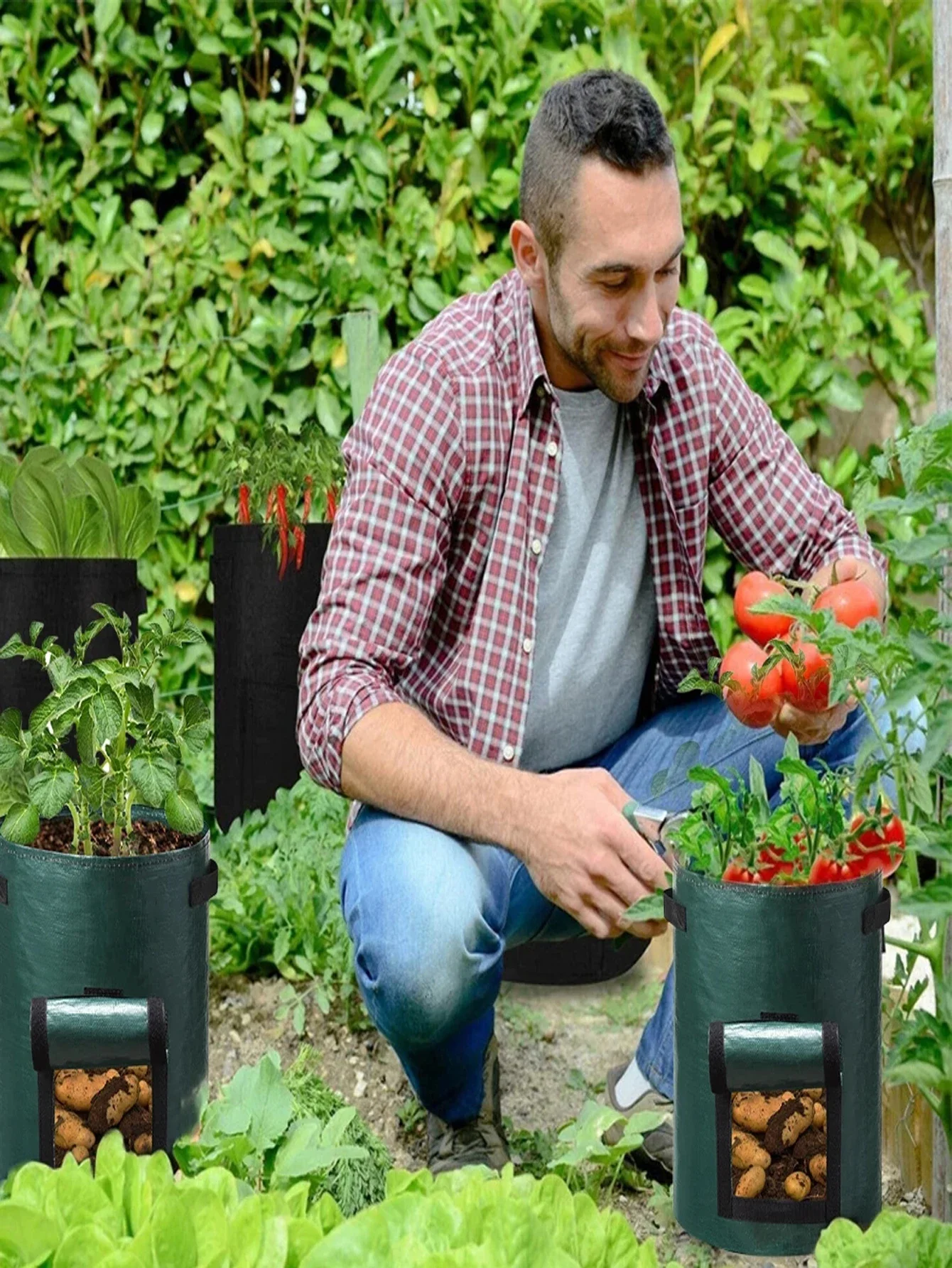 5 PCS Vegetable Grow Bag Planting Bags