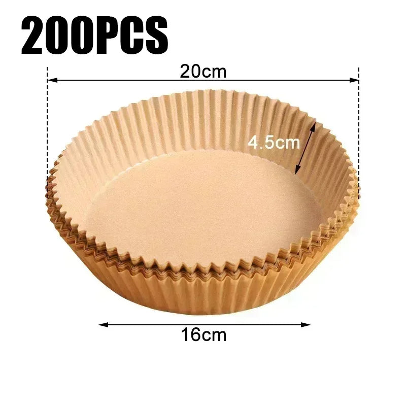 Air Fryer Paper Accessories Airfryer Baking Paper Disposable Liners, Non stick Parchment Aerogrill Paper for Convection Oven - CartRare