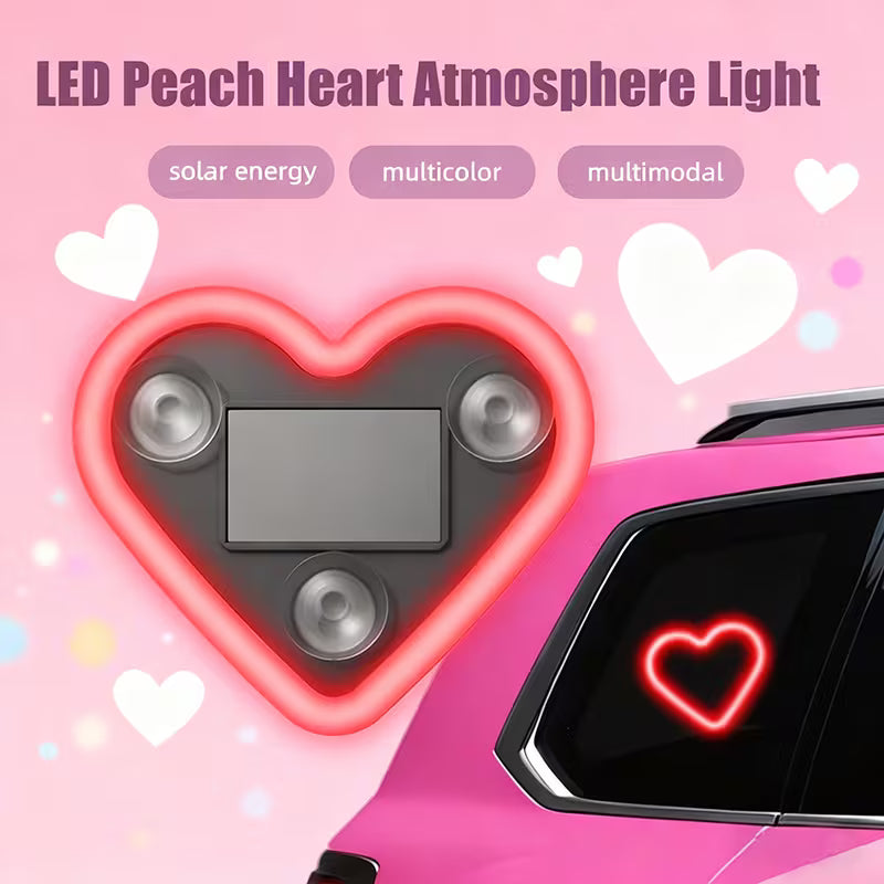 LED Car Heart Display – Romantic Pixel LED Heart Light for Car Rear Window