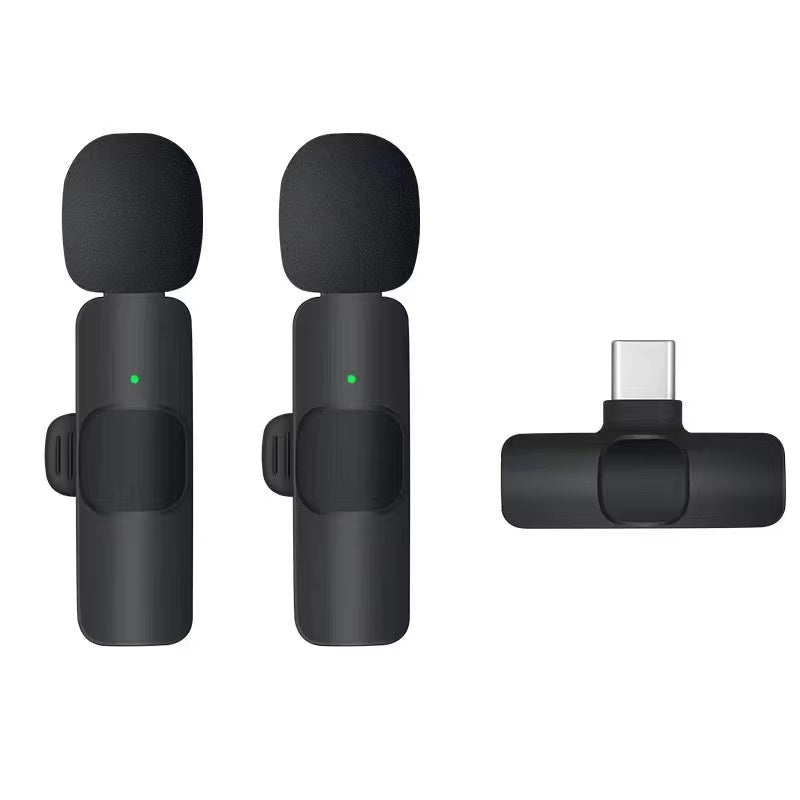 2-Pack Wireless Lavalier Microphones for iPhone, Android, and iPad Vlogging, Streaming, and Clear Voice Recording - CartRare