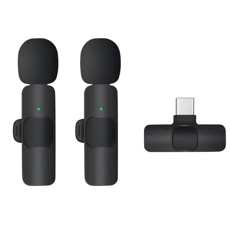 2-Pack Wireless Lavalier Microphones for iPhone, Android, and iPad Vlogging, Streaming, and Clear Voice Recording - CartRare