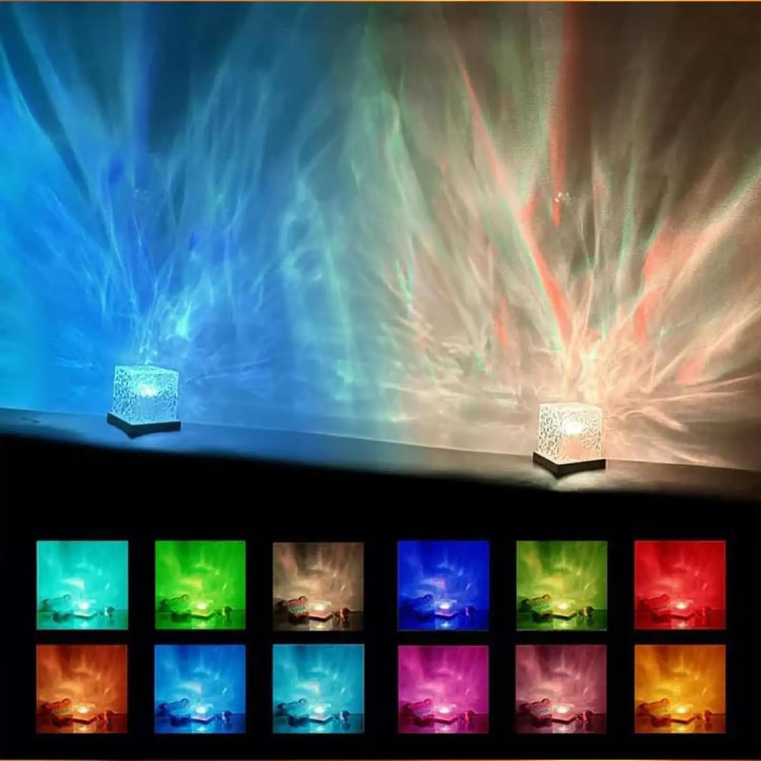 Ocean Wave Aurora Light – 16 Color LED Night Lamp - CartRare