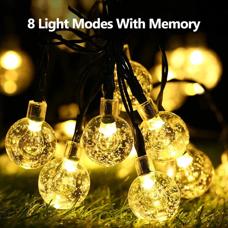 Solar Bubble Balls Lamp String Lights - CartRare