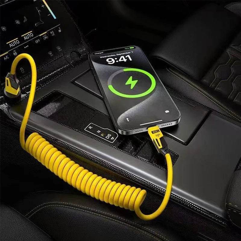 65W Quick Charger Spring USB Cable – Fast Charging Durable Cord (65W USB cable) - CartRare
