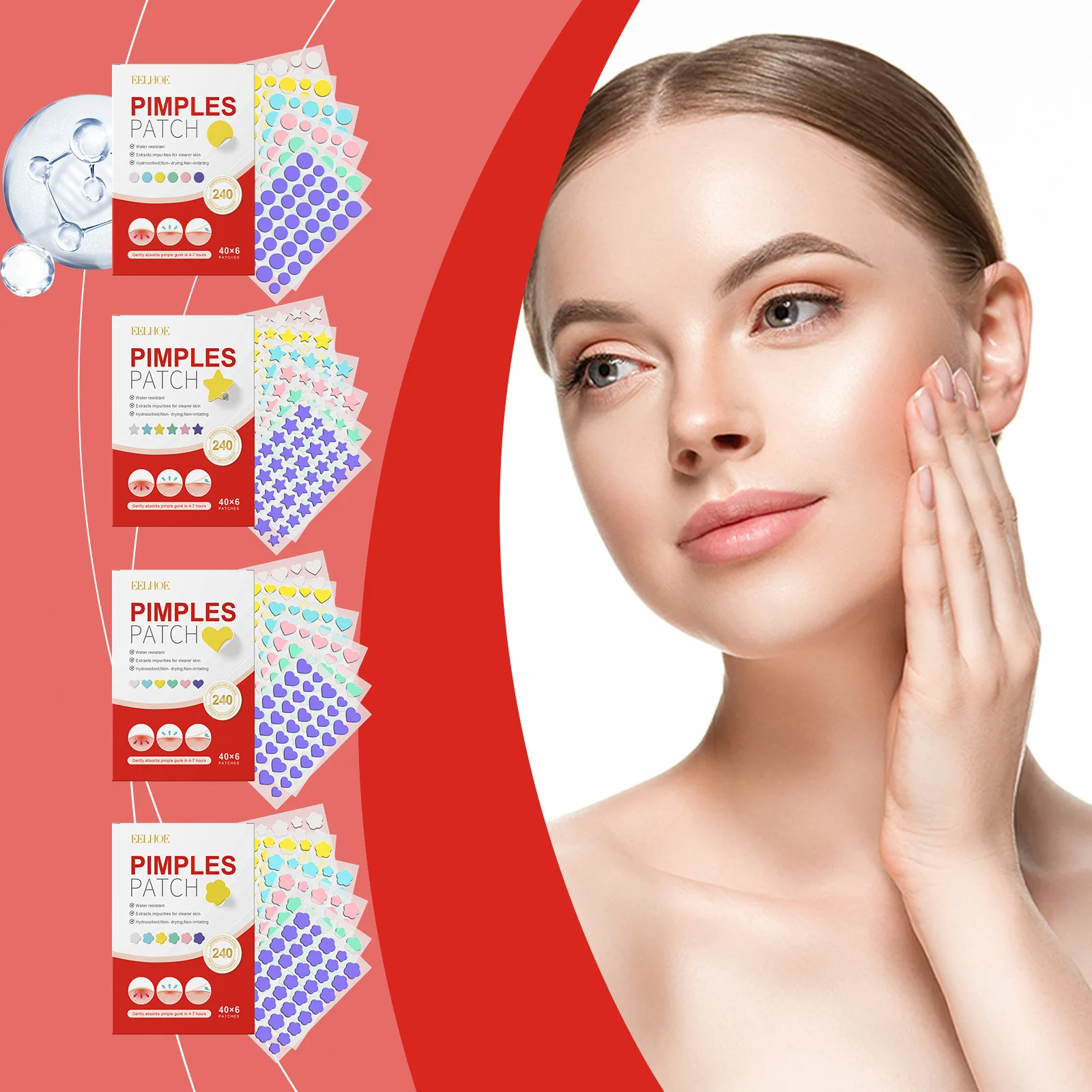 Pimple Patch Acne Dots Heart, Star, Flower & Round Shapes - CartRare