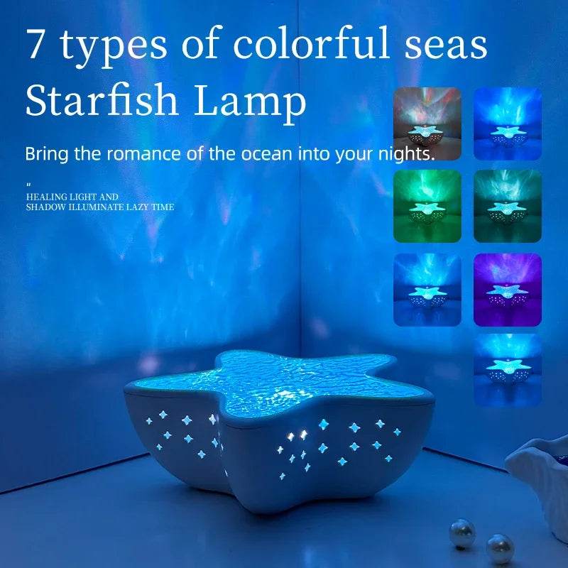 Starry Glow: Starfish LED Projector Lamp - CartRare