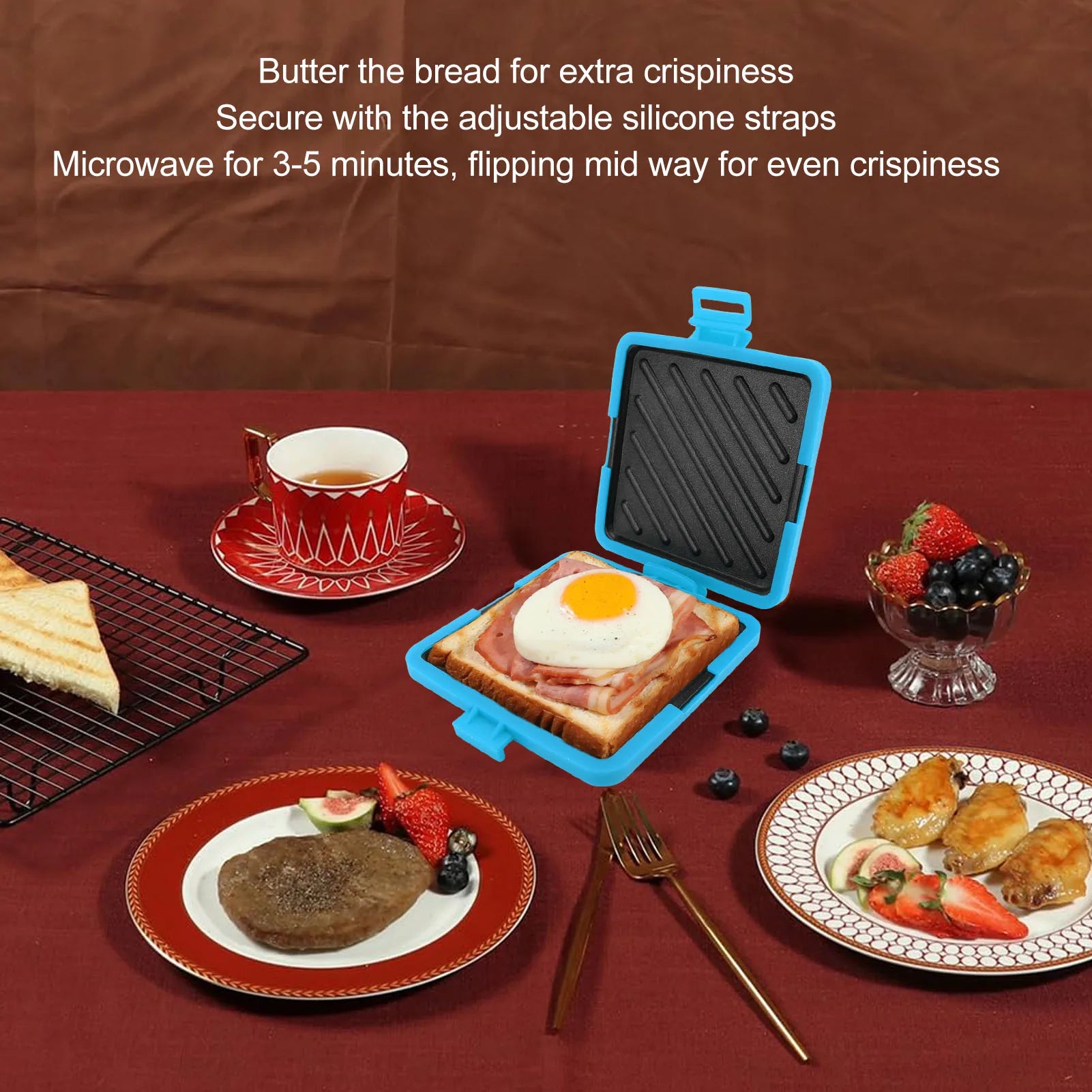 Quick & Crispy Toastie Maker – No Grill, No Mess, Just Microwave!