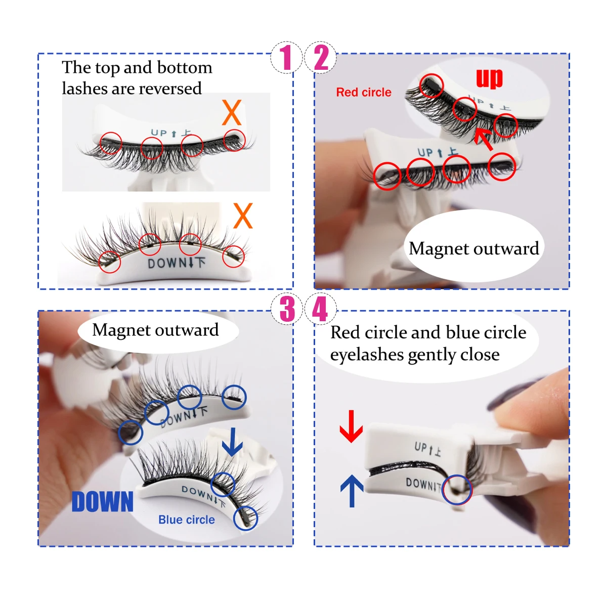 Reusable Magnetic Eyelashes Set Mink Lashes with Tweezers - CartRare