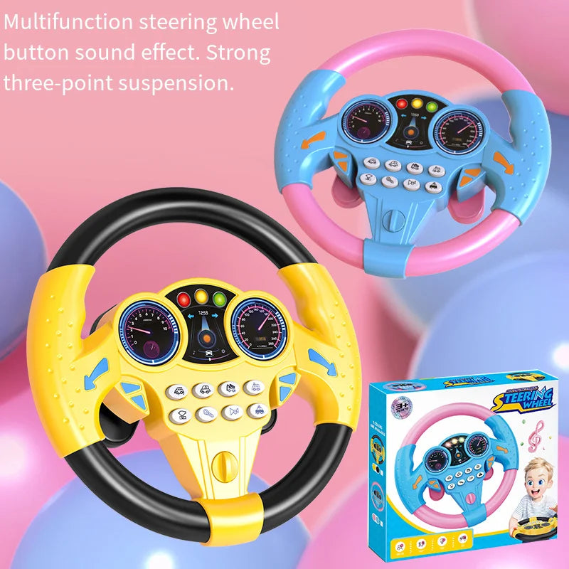 Interactive Kids Steering Wheel Toy – Music, Lights & Real Driving Experience