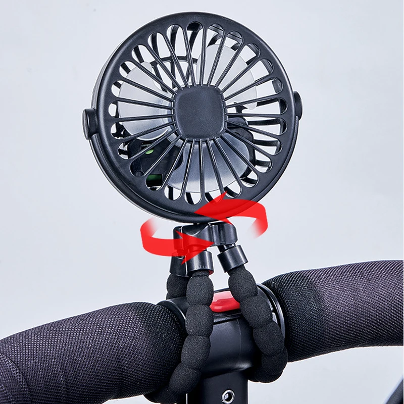 Mini Octopus Folding Fan – 5-in-1 Portable Silent Fan for Baby Stroller, Home & Travel - CartRare