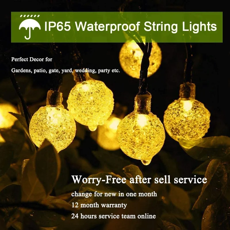 Solar Bubble Balls Lamp String Lights - CartRare