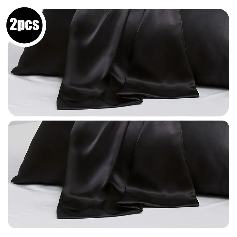 2 Pack Satin Silk Pillowcases for Hair & Skin – Soft, Smooth, Cooling Pillow Covers (Queen Size) - CartRare