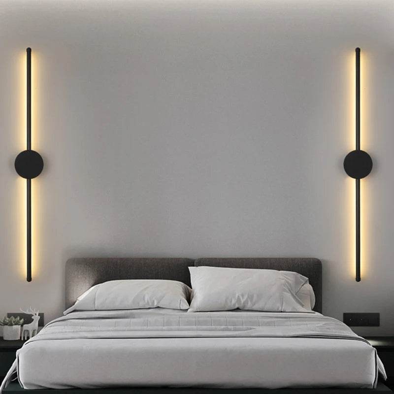 60cm Wall Light Modern Long LED Light Black – Sleek Indoor Lighting Fixture - CartRare