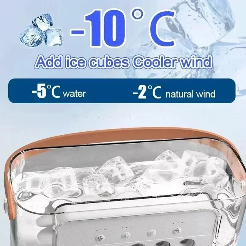 3-in-1 Portable Air Cooler Fan with Humidifier and LED Light - CartRare